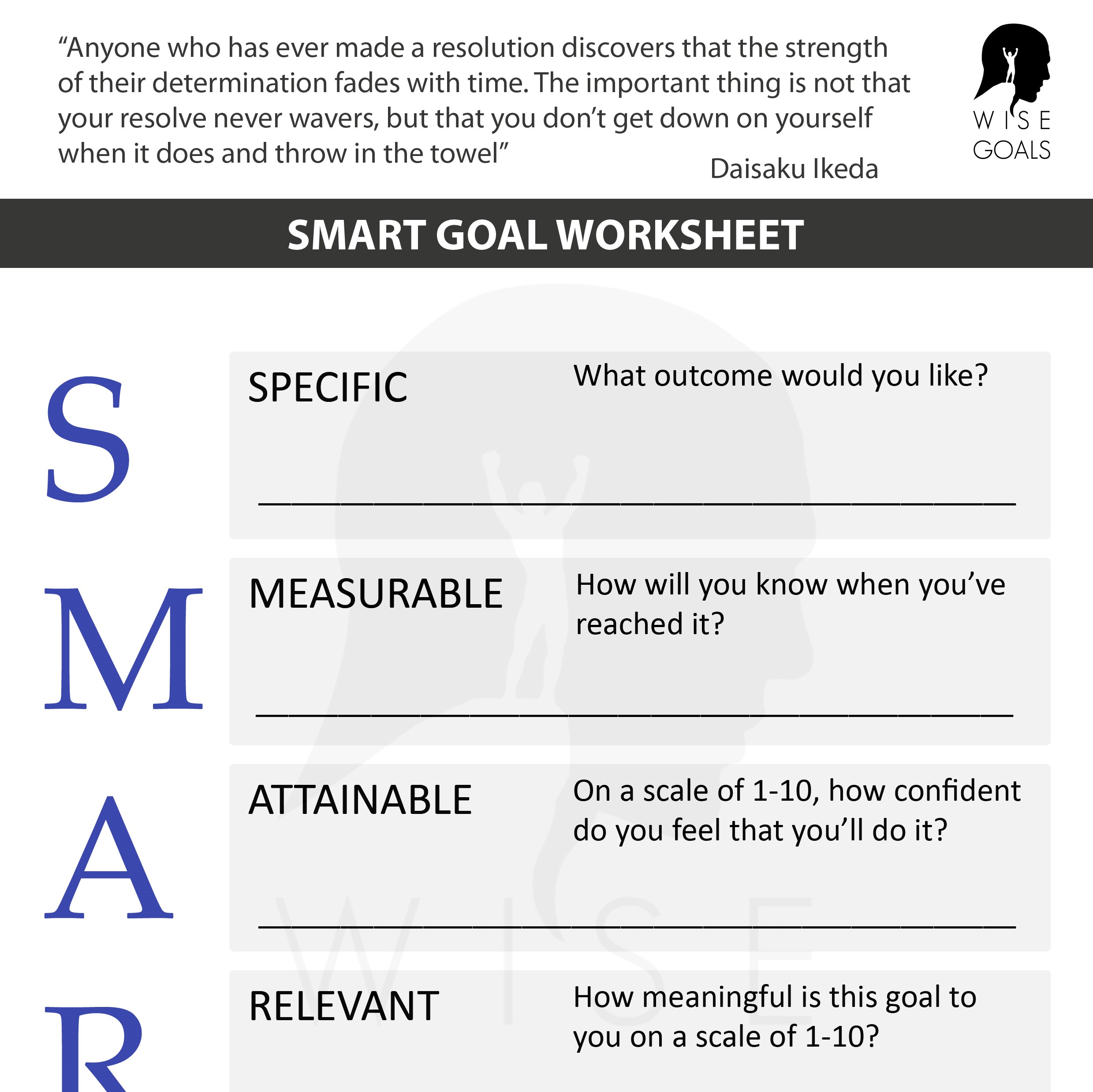 Stylish Goal Setting Worksheets To Print (PDF, FREE)